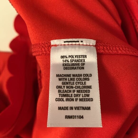 NWT Crown & Ivy Lounge Scallop Red Leggings Women’s Size XXL - Picture 8 of 8